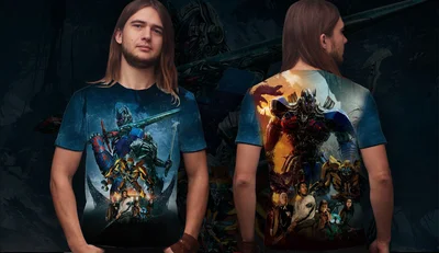 Футболки с полной запечаткой: Трансформеры 5